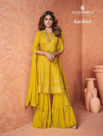 Kashish By Aashirwad Creation Designer Sharara Suit Collection